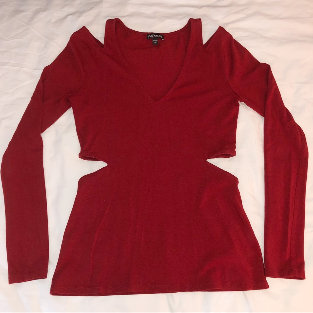 Express Cut Out Long Sleeve Top